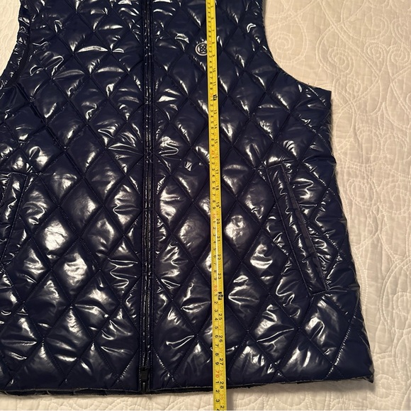 NWT G/FORE Golf Men’s Quilted Polished Nylon Wool Lined Puffer Vest Navy XL - Picture 5 of 13